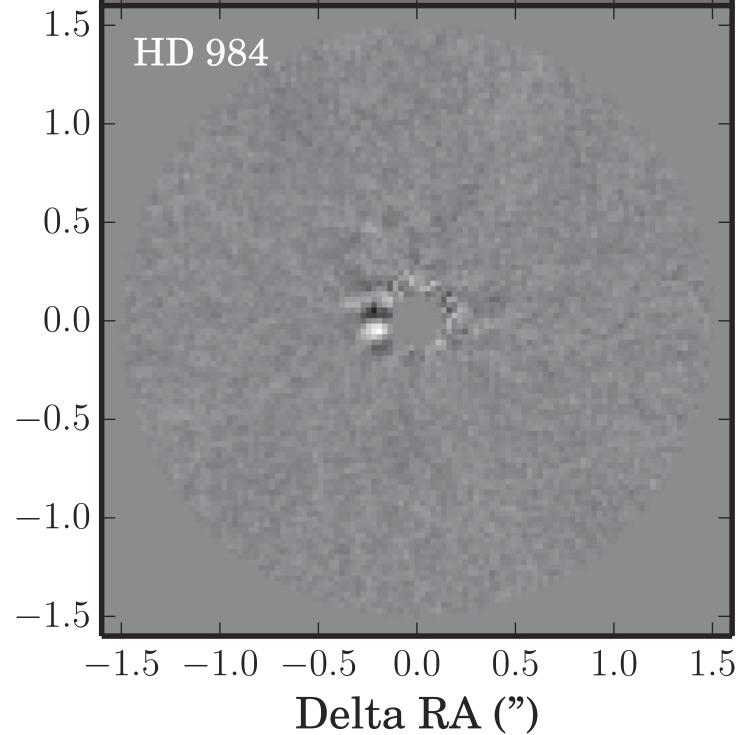 APP coronagraphic image of the substellar companion to HD 984